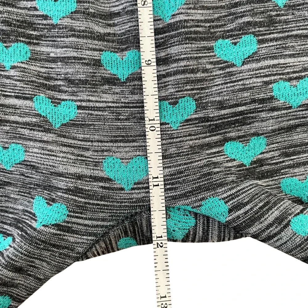 Activ Pro Leggings L/XL Space Dye‎ HEARTS Turquoise Gray Love Activewear Workout